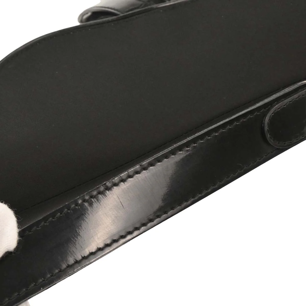 Christian Dior Black Nylon Saddle Handbag - Image 3