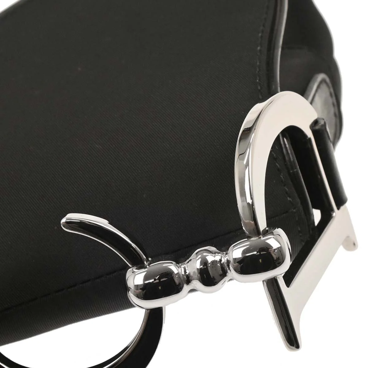Christian Dior Black Nylon Saddle Handbag - Image 4