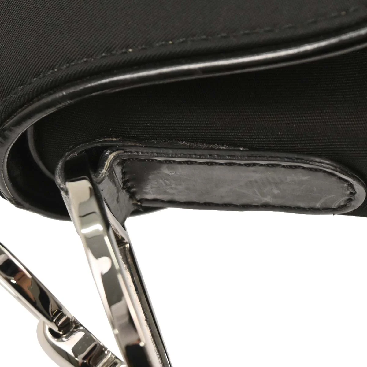 Christian Dior Black Nylon Saddle Handbag - Image 6