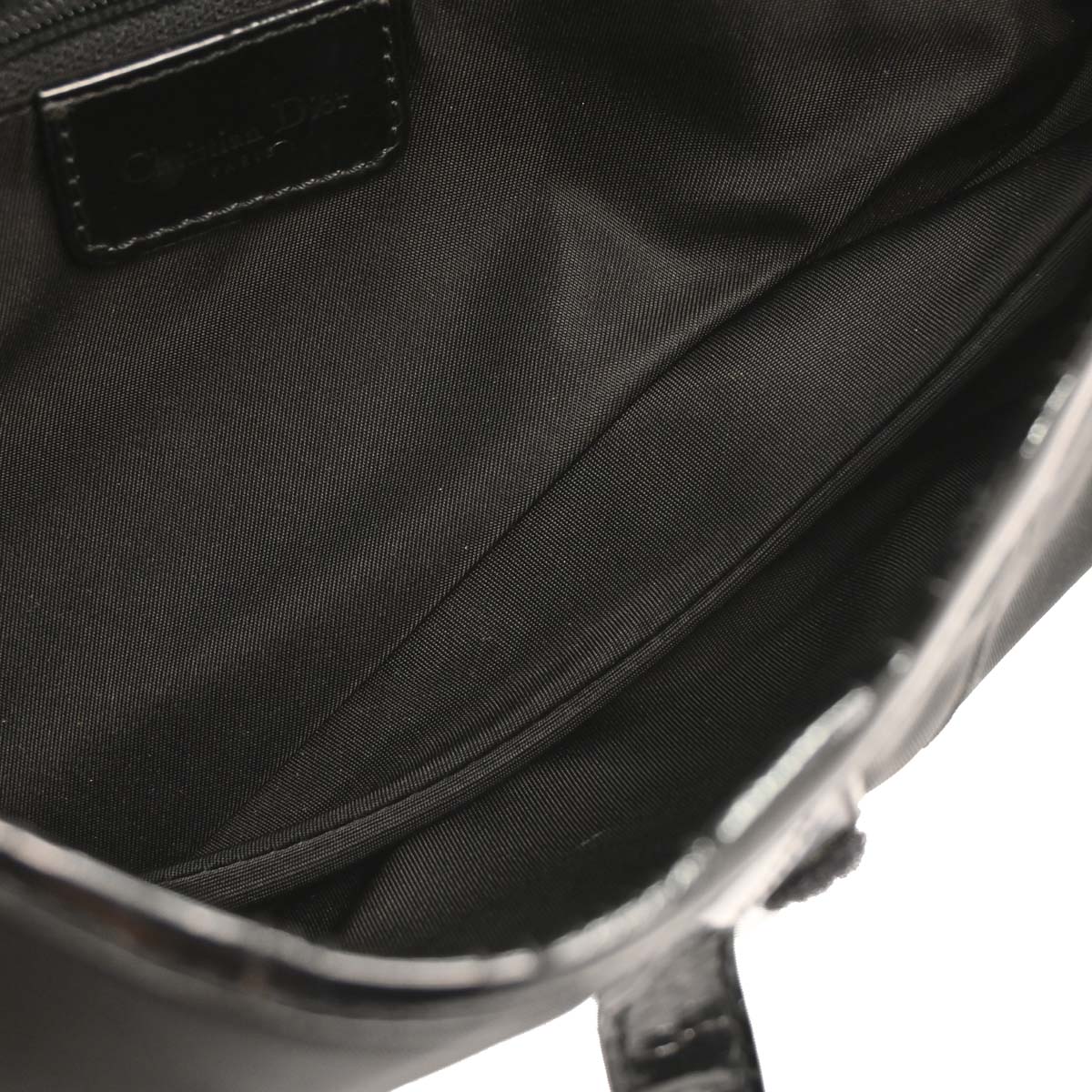 Christian Dior Black Nylon Saddle Handbag - Image 8