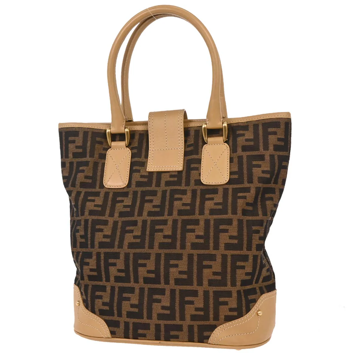 Fendi Brown Zucca Tote Handbag - Image 2