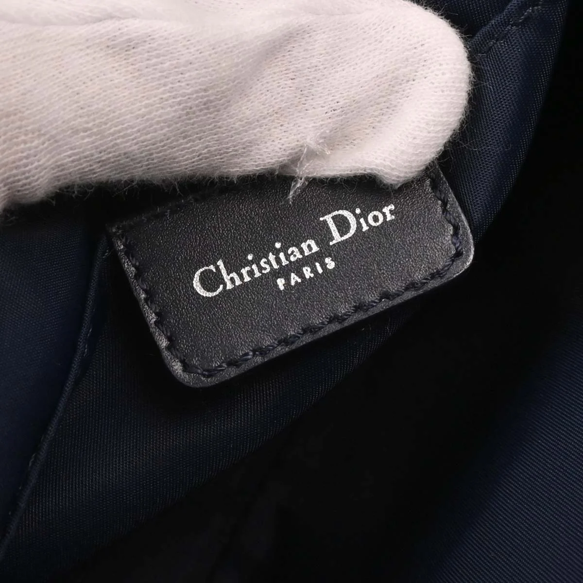 Christian Dior Navy Trotter Handbag - Image 9