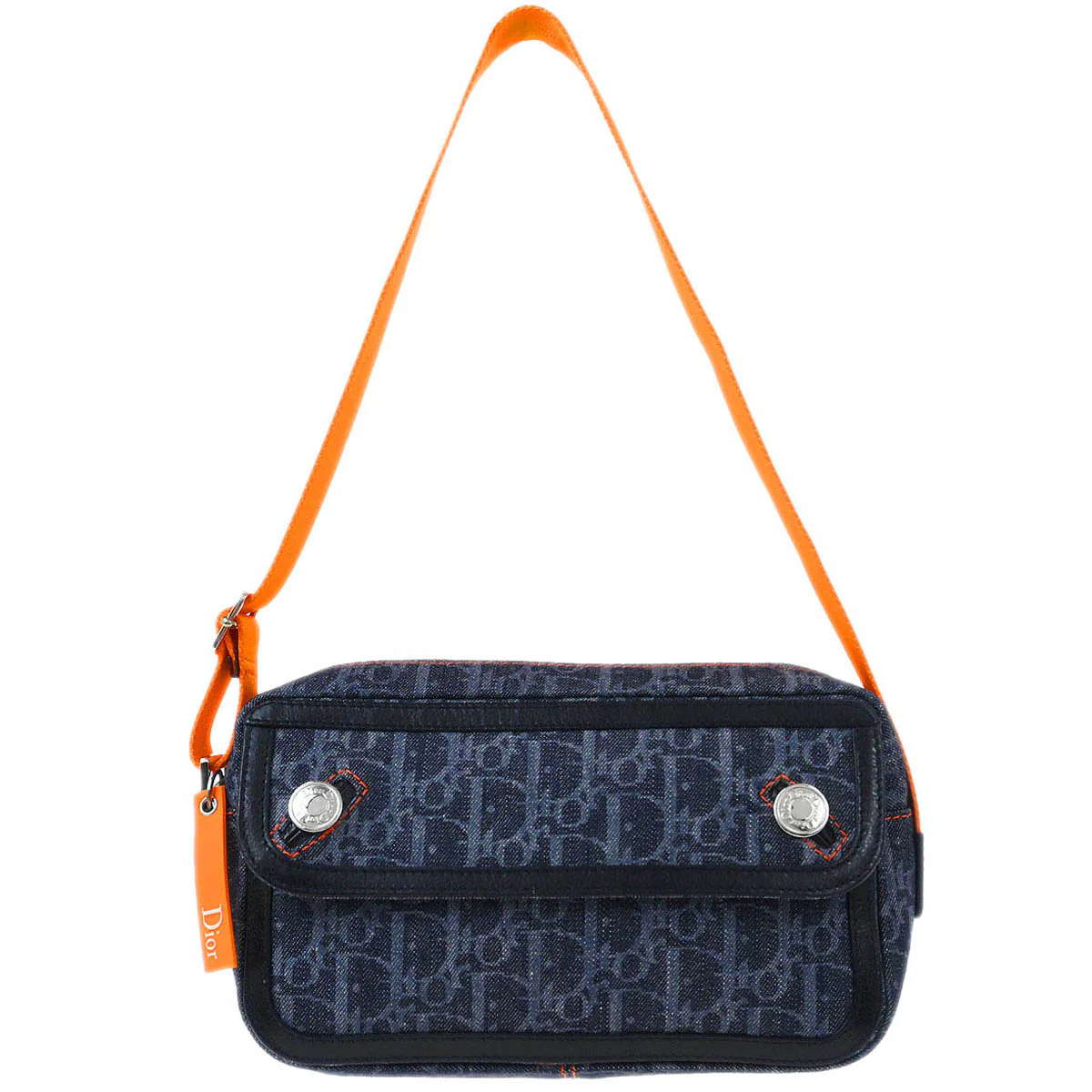 Christian Dior 2005 Navy Trotter Flight Handbag