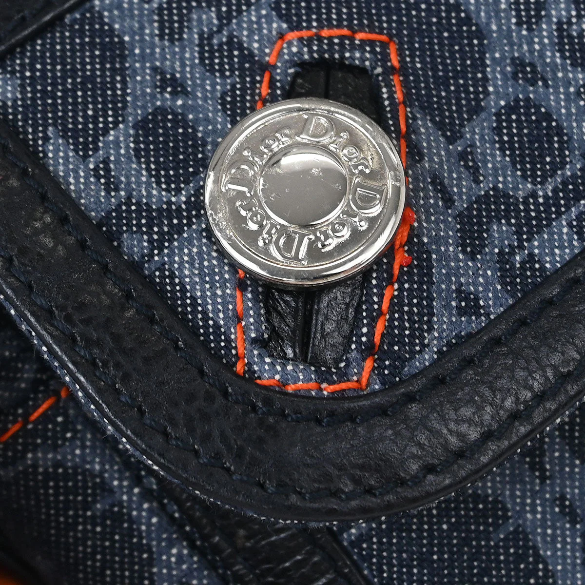 Christian Dior 2005 Navy Trotter Flight Handbag - Image 4