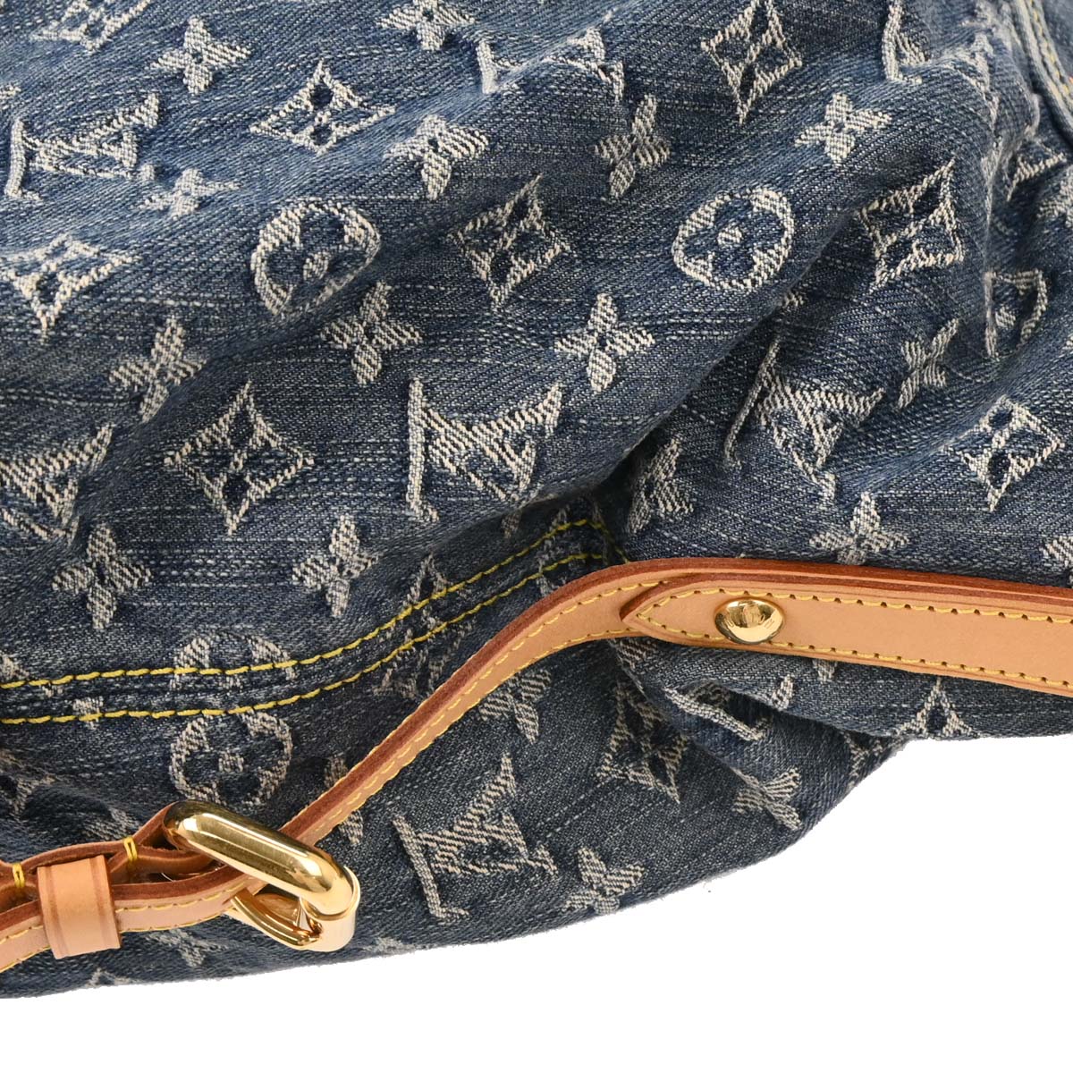 Louis Vuitton 2007 Monogram Denim Neo Cabby GM 2way Shoulder Tote Bag M95350 - Image 5
