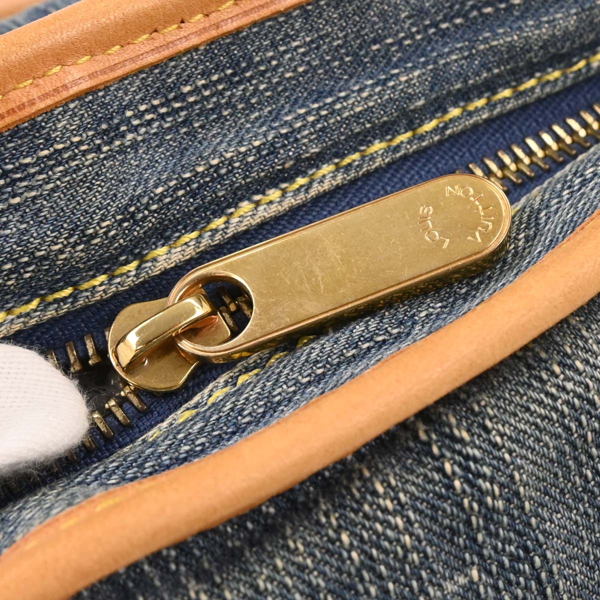 Louis Vuitton 2007 Monogram Denim Neo Cabby GM 2way Shoulder Tote Bag M95350 - Image 7