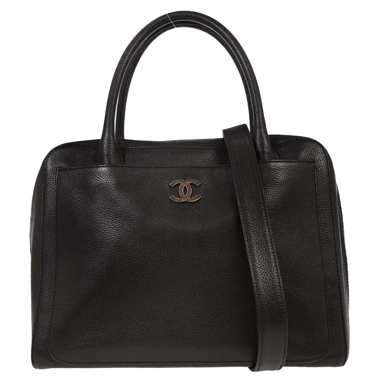 Chanel 2000-2001 Black Calfskin 2way Handbag
