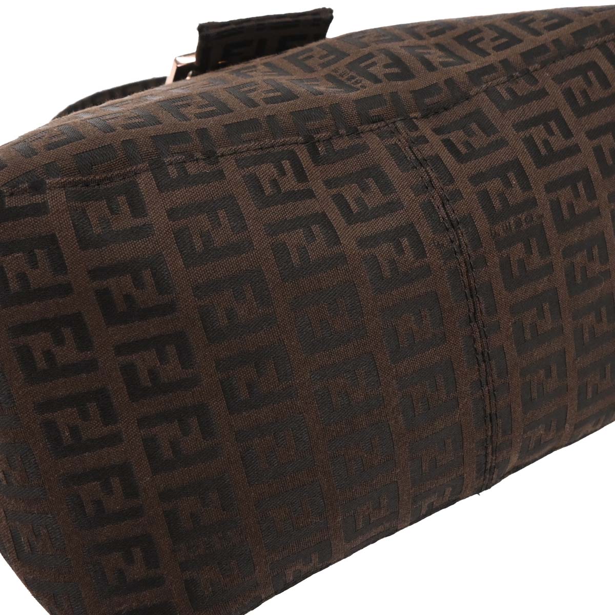 Fendi Brown Zucchino Handbag - Image 4