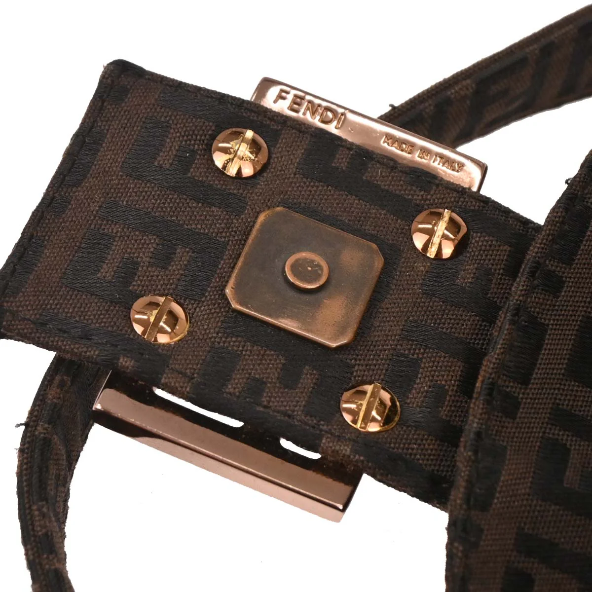 Fendi Brown Zucchino Handbag - Image 7