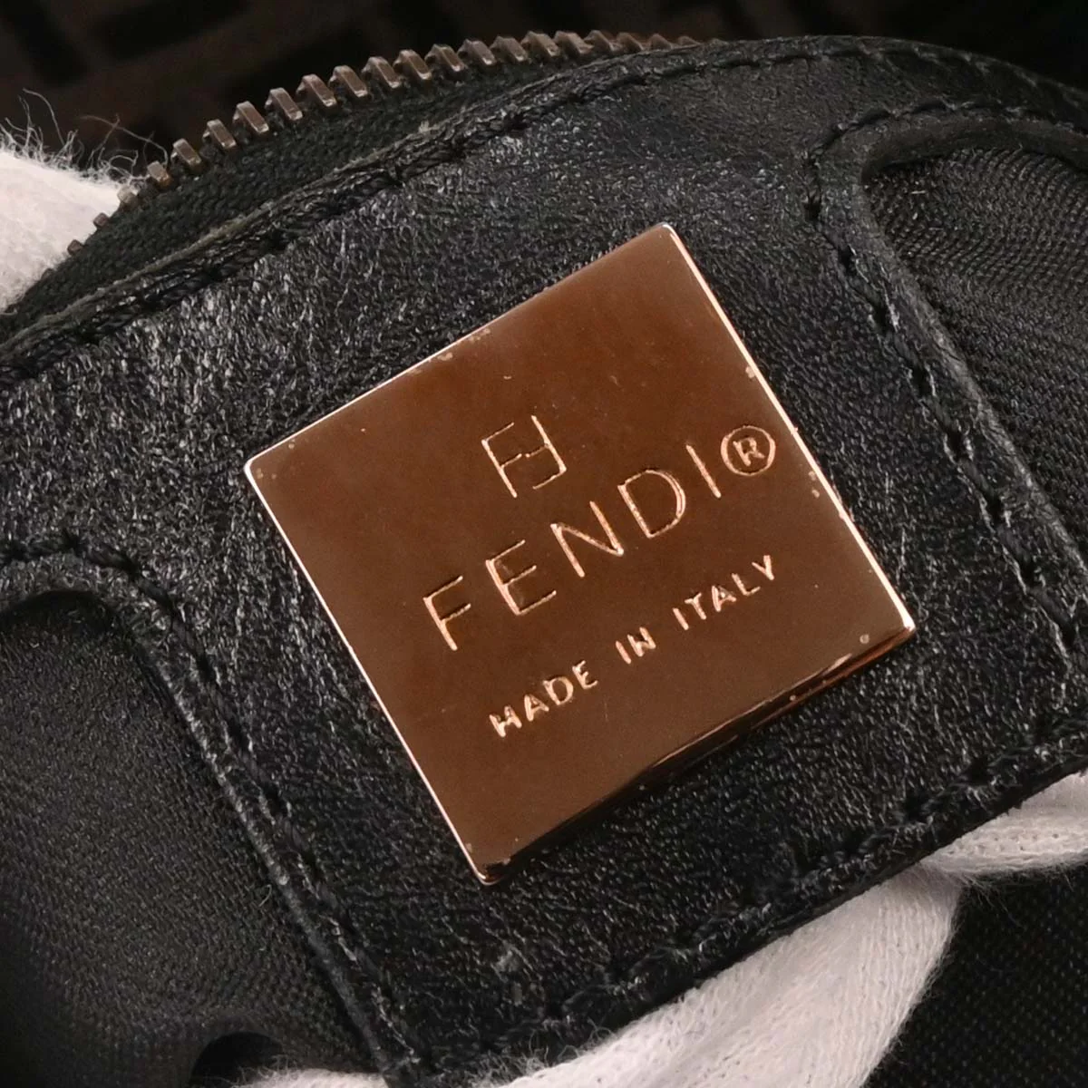 Fendi Brown Zucchino Handbag - Image 9
