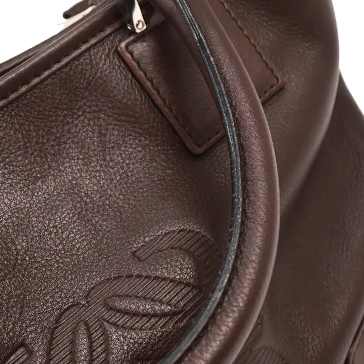 Loewe Brown Fusta 30 Leather Tote Handbag - Image 4