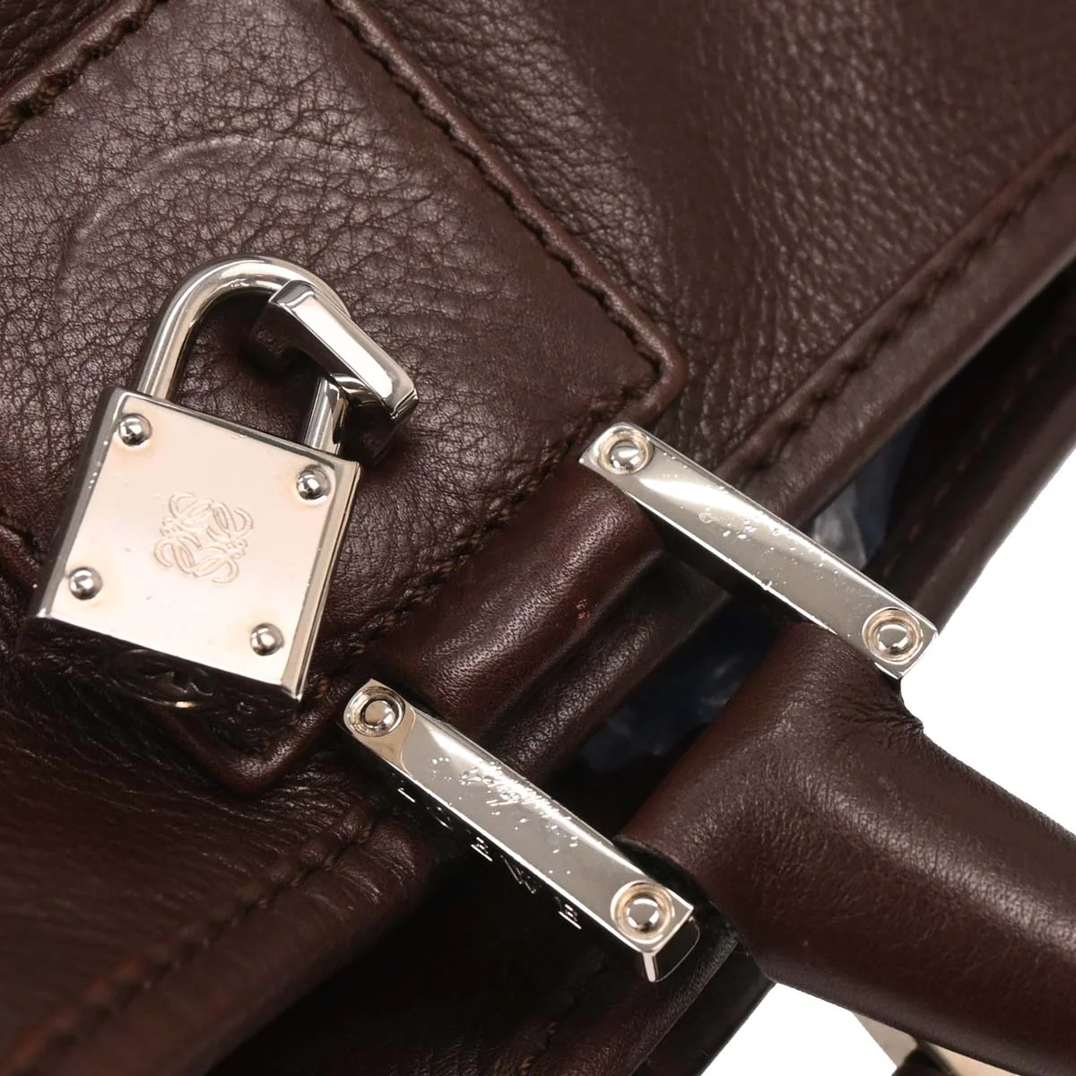 Loewe Brown Fusta 30 Leather Tote Handbag - Image 7
