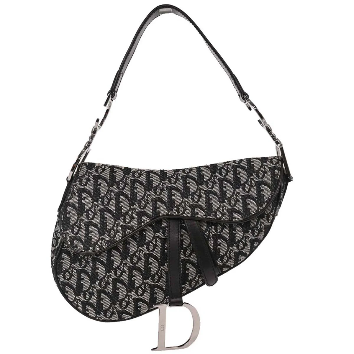 Christian Dior Black Trotter Saddle Handbag