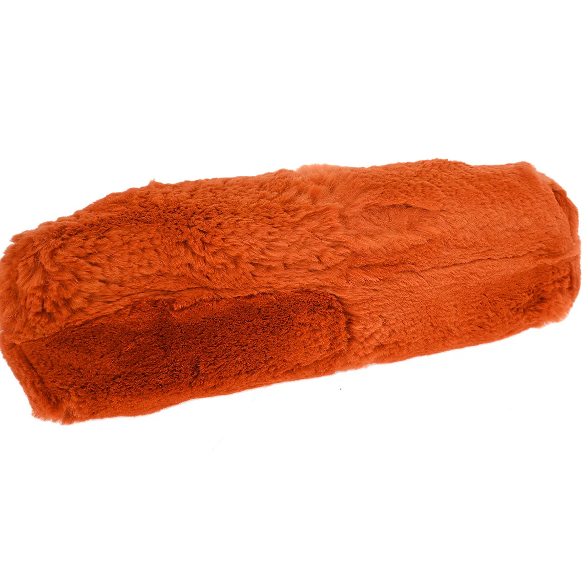 Chanel * Orange Rabbit Fur Tote Chain Handbag - Image 3