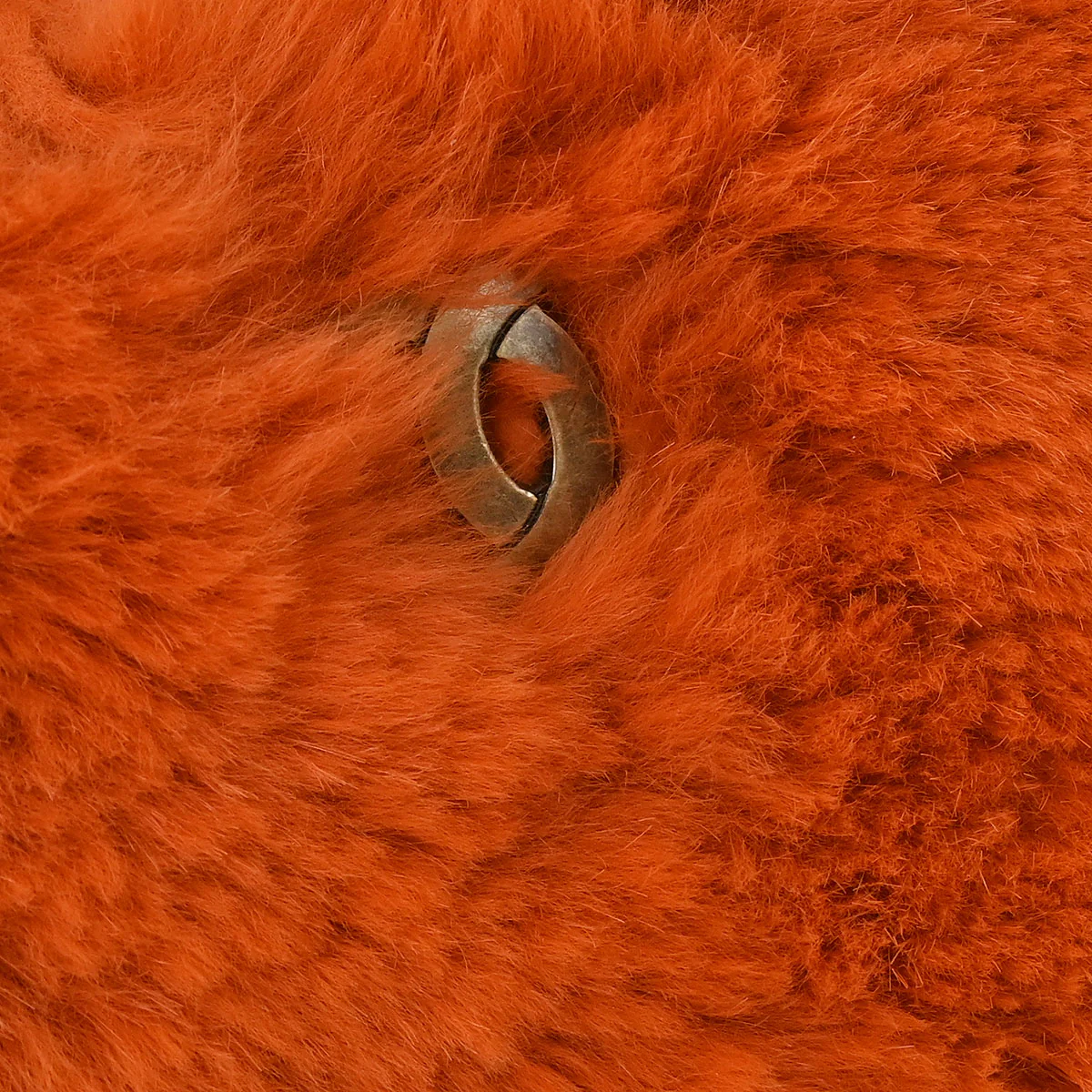 Chanel * Orange Rabbit Fur Tote Chain Handbag - Image 5
