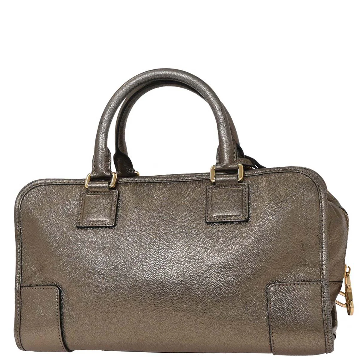Loewe Gold Leather Amazona 28 Handbag - Image 2