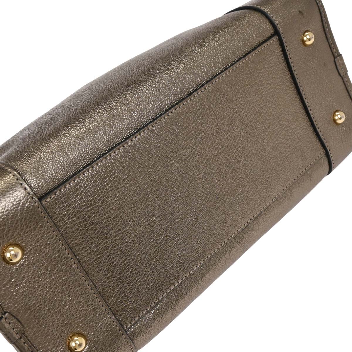 Loewe Gold Leather Amazona 28 Handbag - Image 5