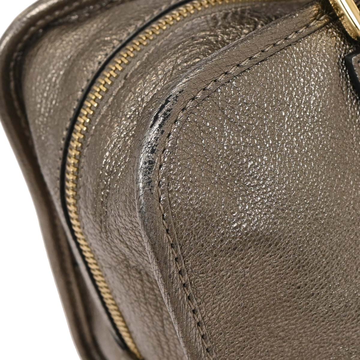 Loewe Gold Leather Amazona 28 Handbag - Image 6