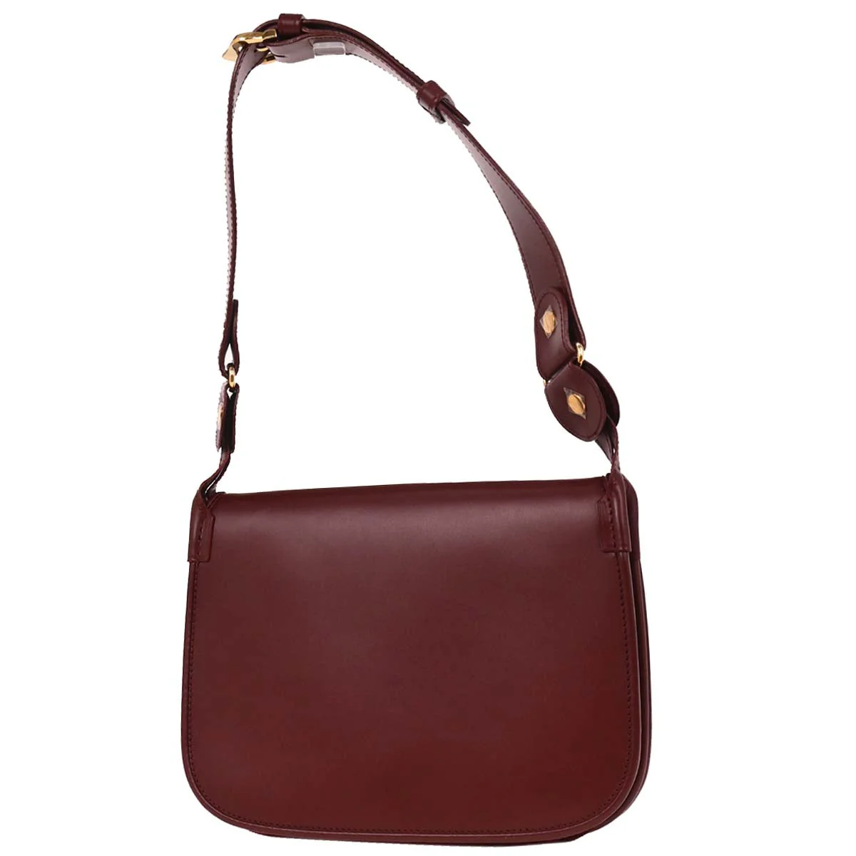 Cartier Bordeaux Leather Handbag - Image 2
