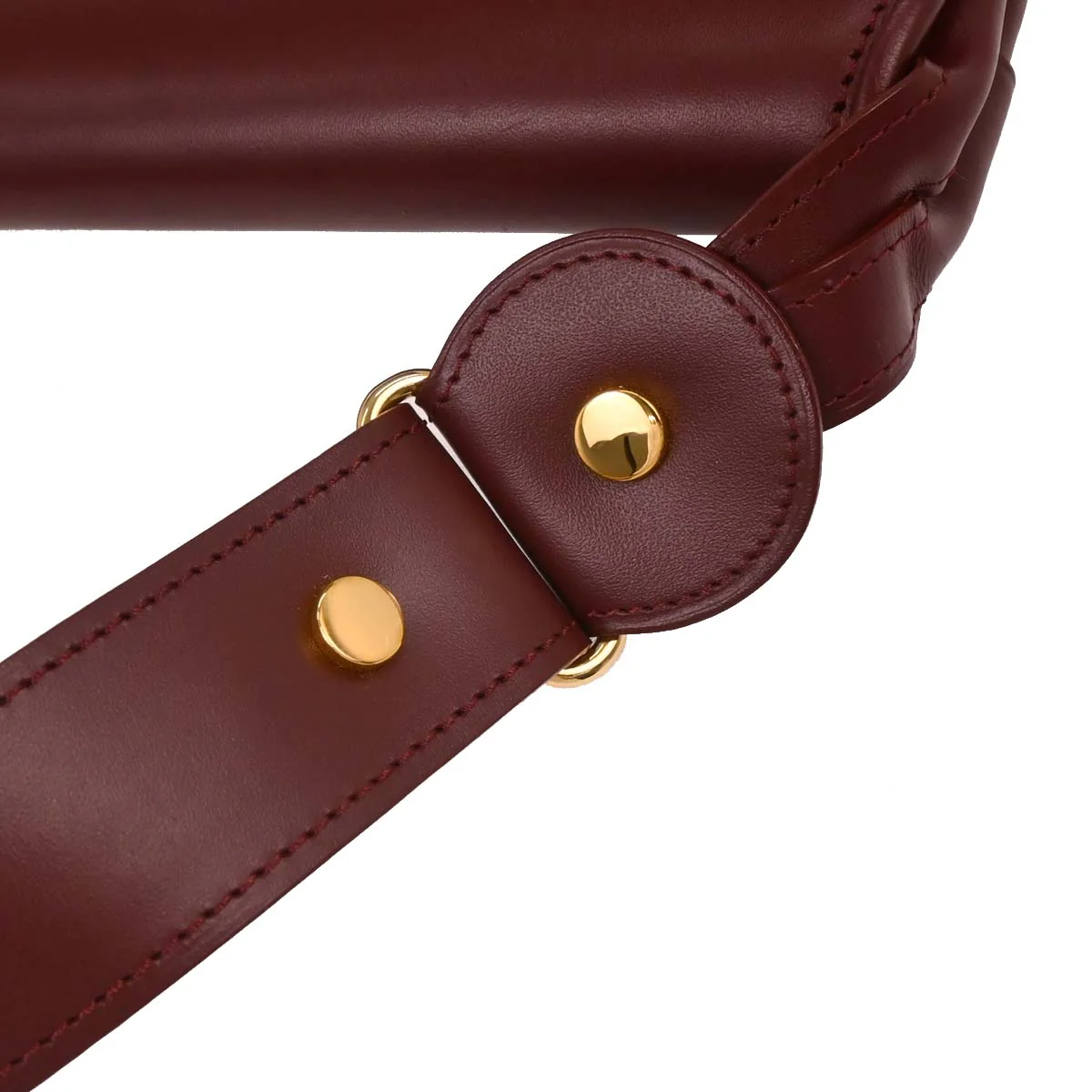 Cartier Bordeaux Leather Handbag - Image 3