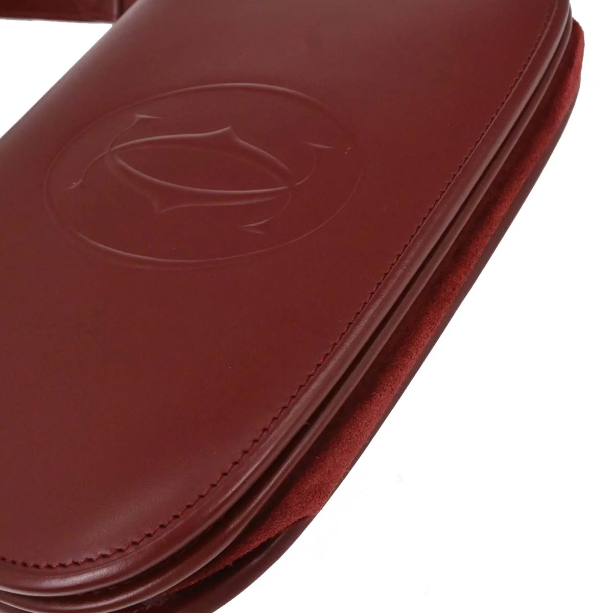 Cartier Bordeaux Leather Handbag - Image 6
