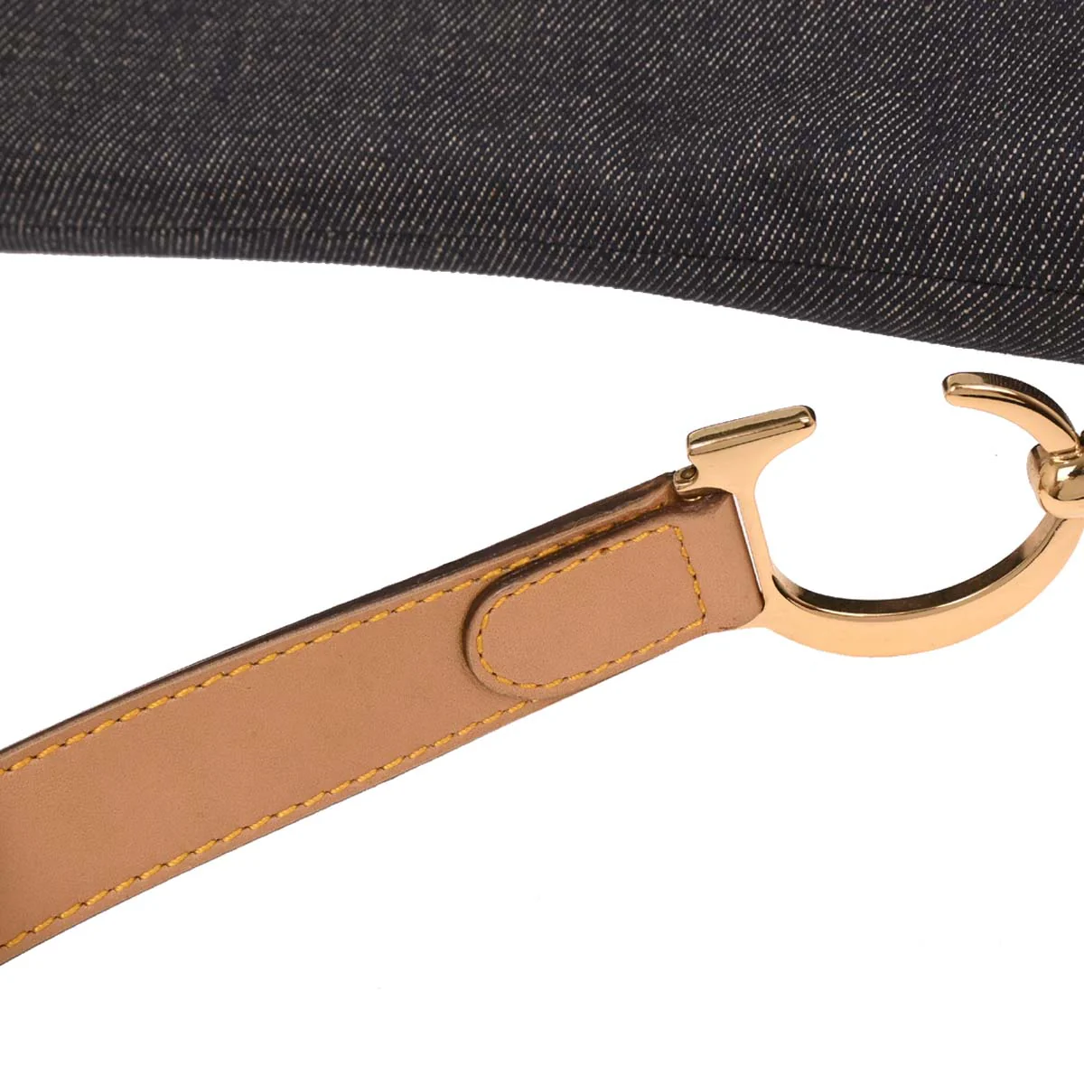 Christian Dior 2002 Navy Denim Double Saddle Handbag - Image 3