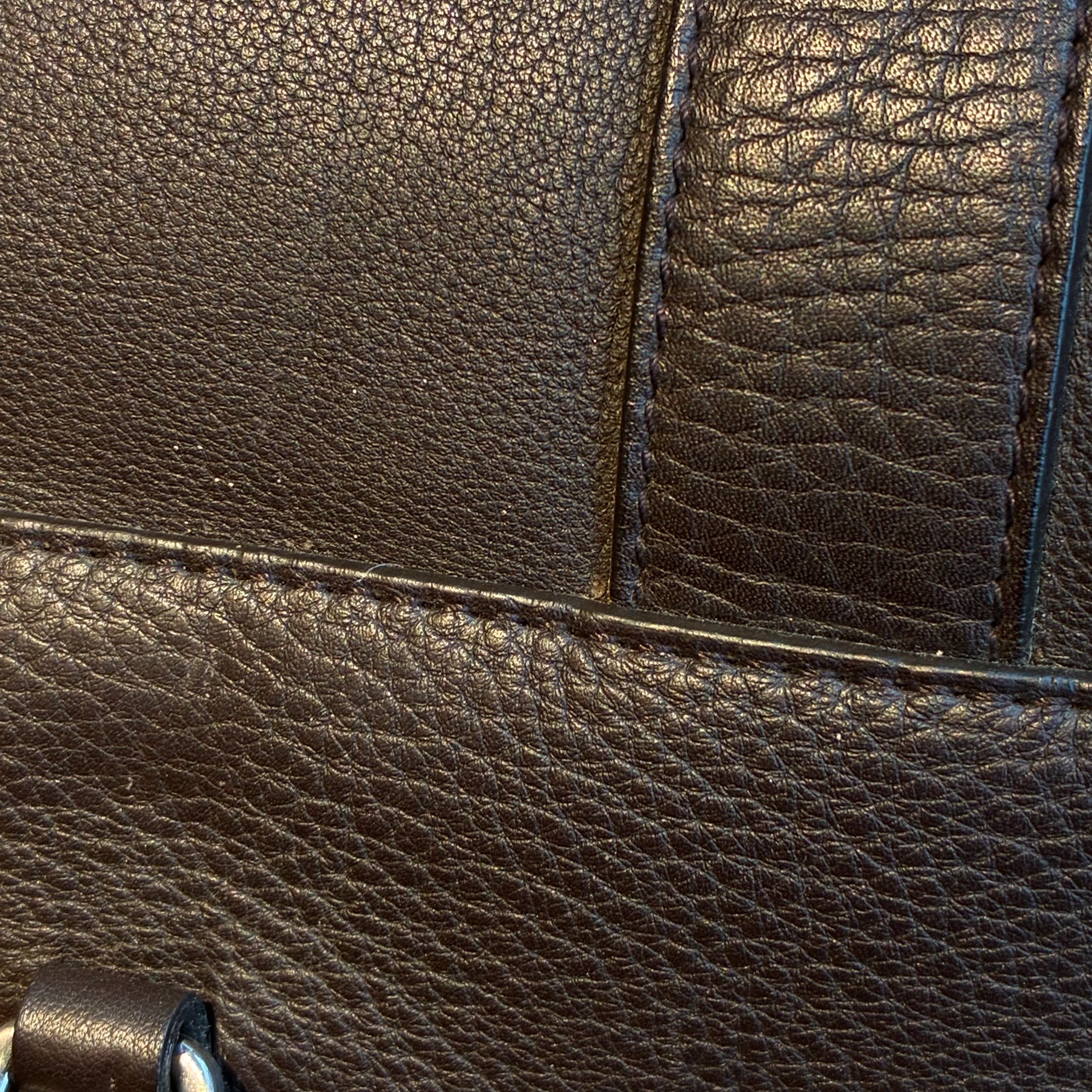 Prada Dark Brown Leather Handbag - Image 12