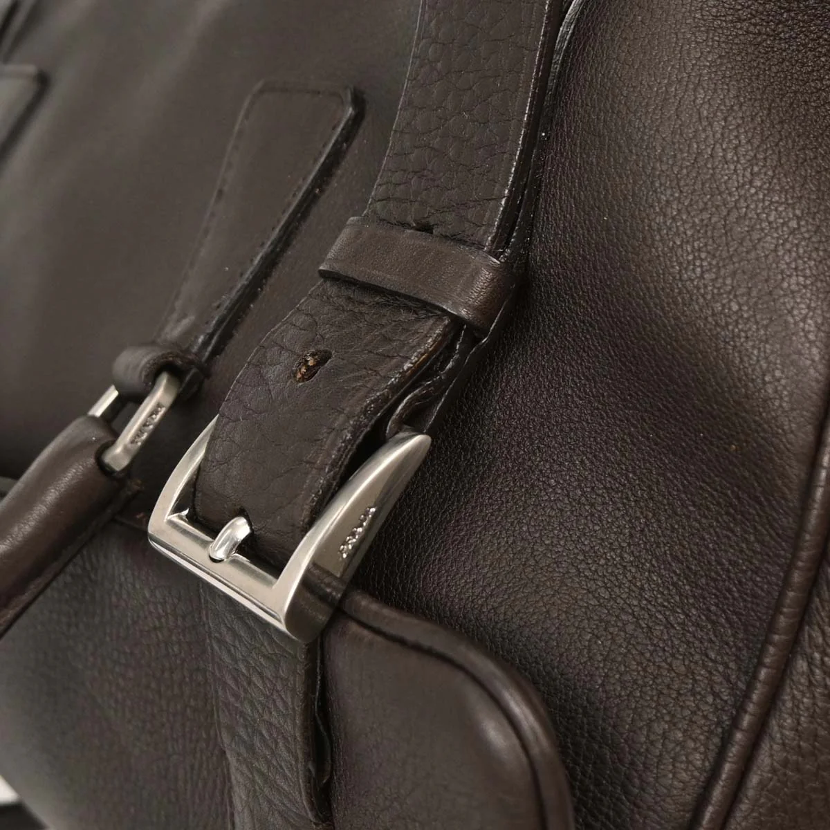 Prada Dark Brown Leather Handbag - Image 5
