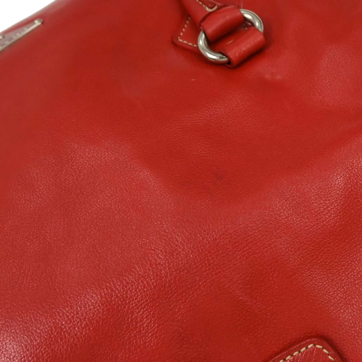 Prada Red Leather Handbag - Image 10