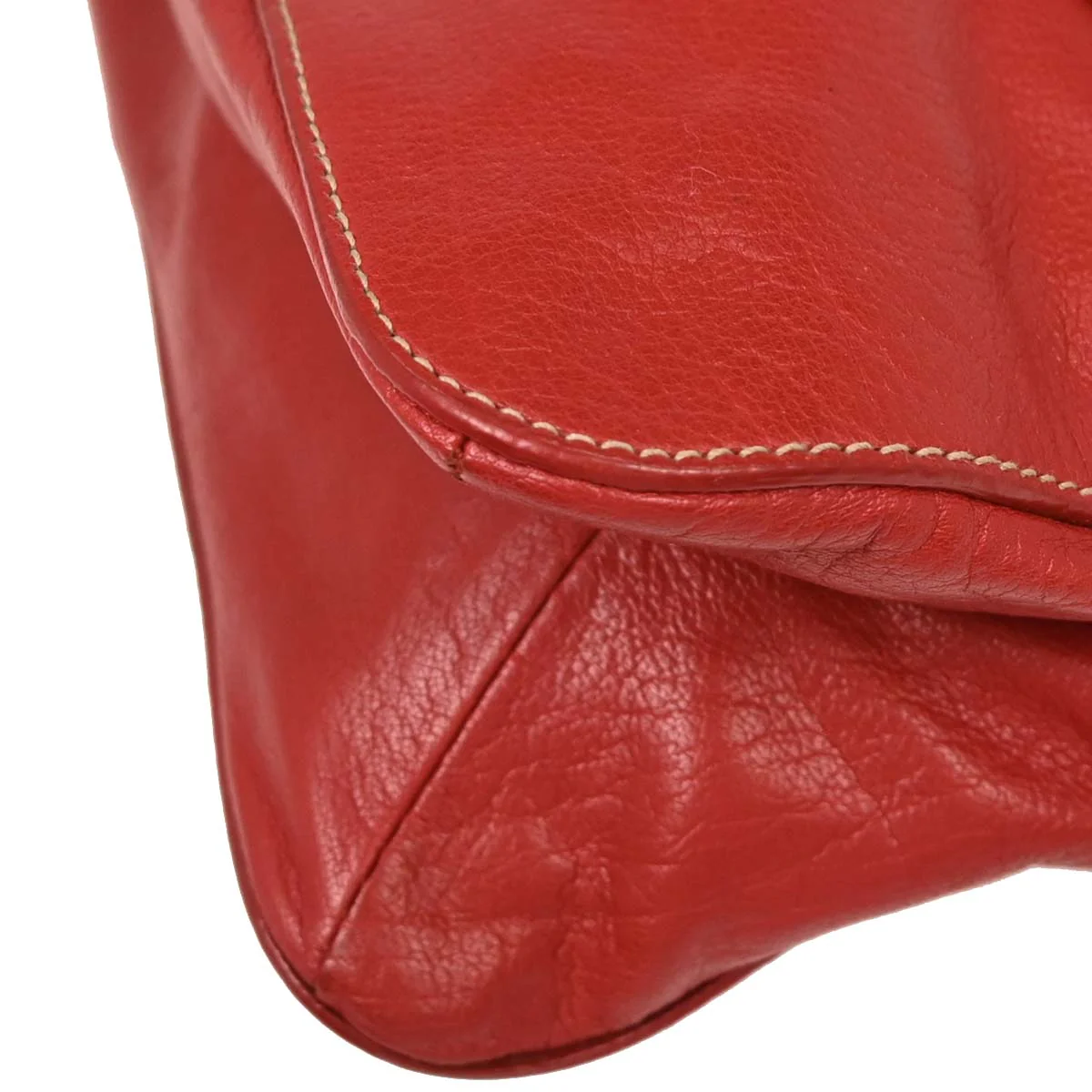 Prada Red Leather Handbag - Image 3