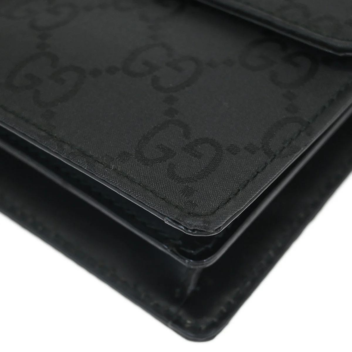 Gucci Black Nylon GG Clutch Bag - Image 3