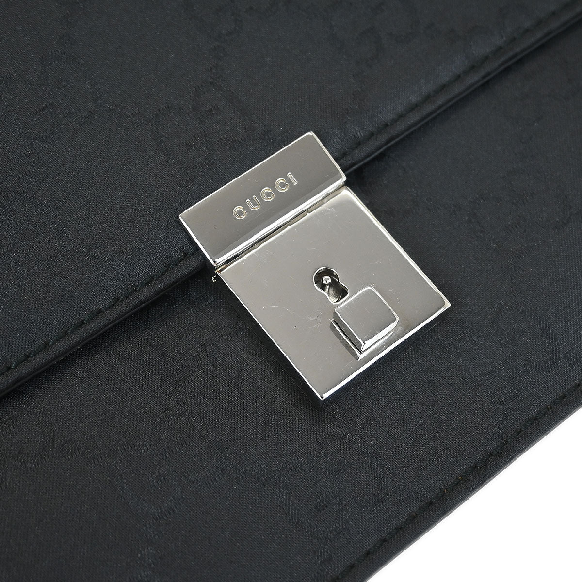 Gucci Black Nylon GG Clutch Bag - Image 4