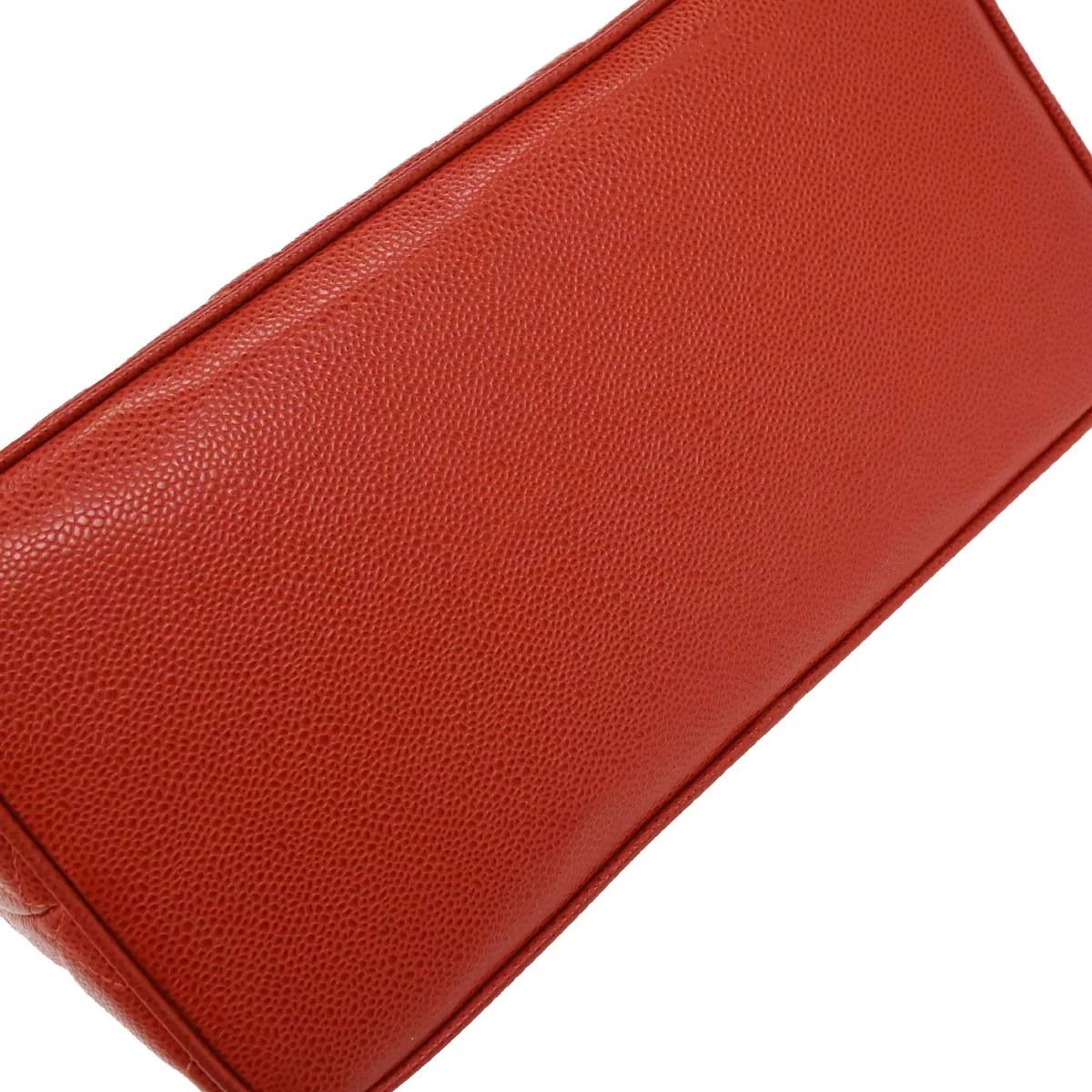 Chanel 2001-2003 Red Caviar Medallion Tote Handbag - Image 5