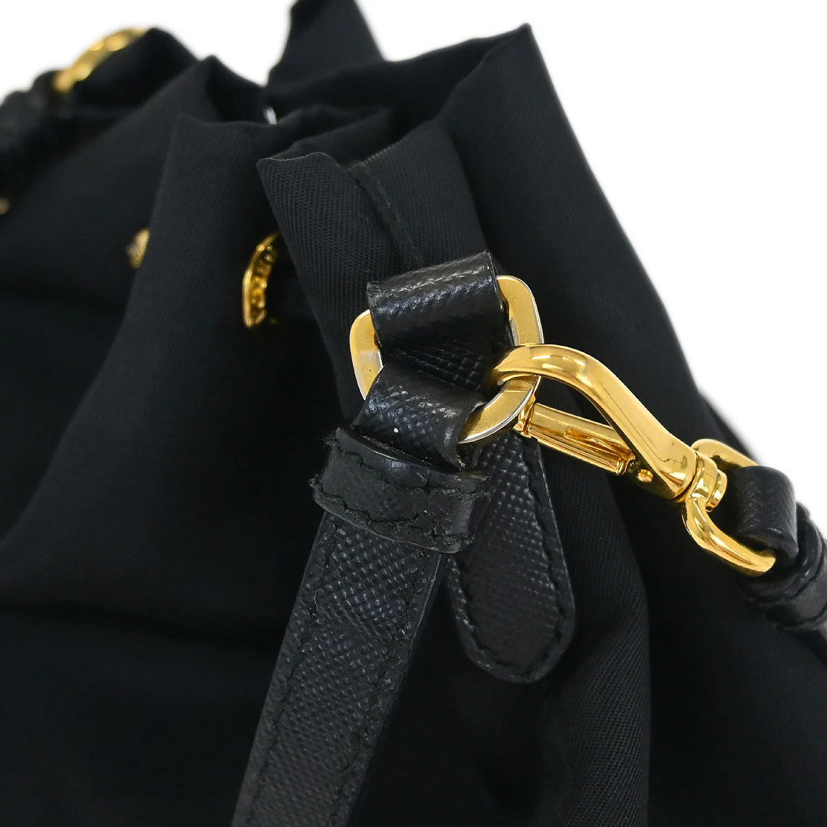 Prada Black Nylon 2way Drawstring Handbag - Image 3