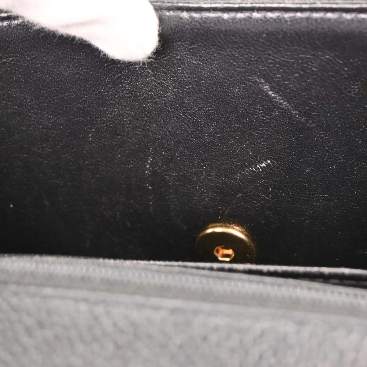Chanel 1997-1999 Black Caviar Top Handle Handbag - Image 9