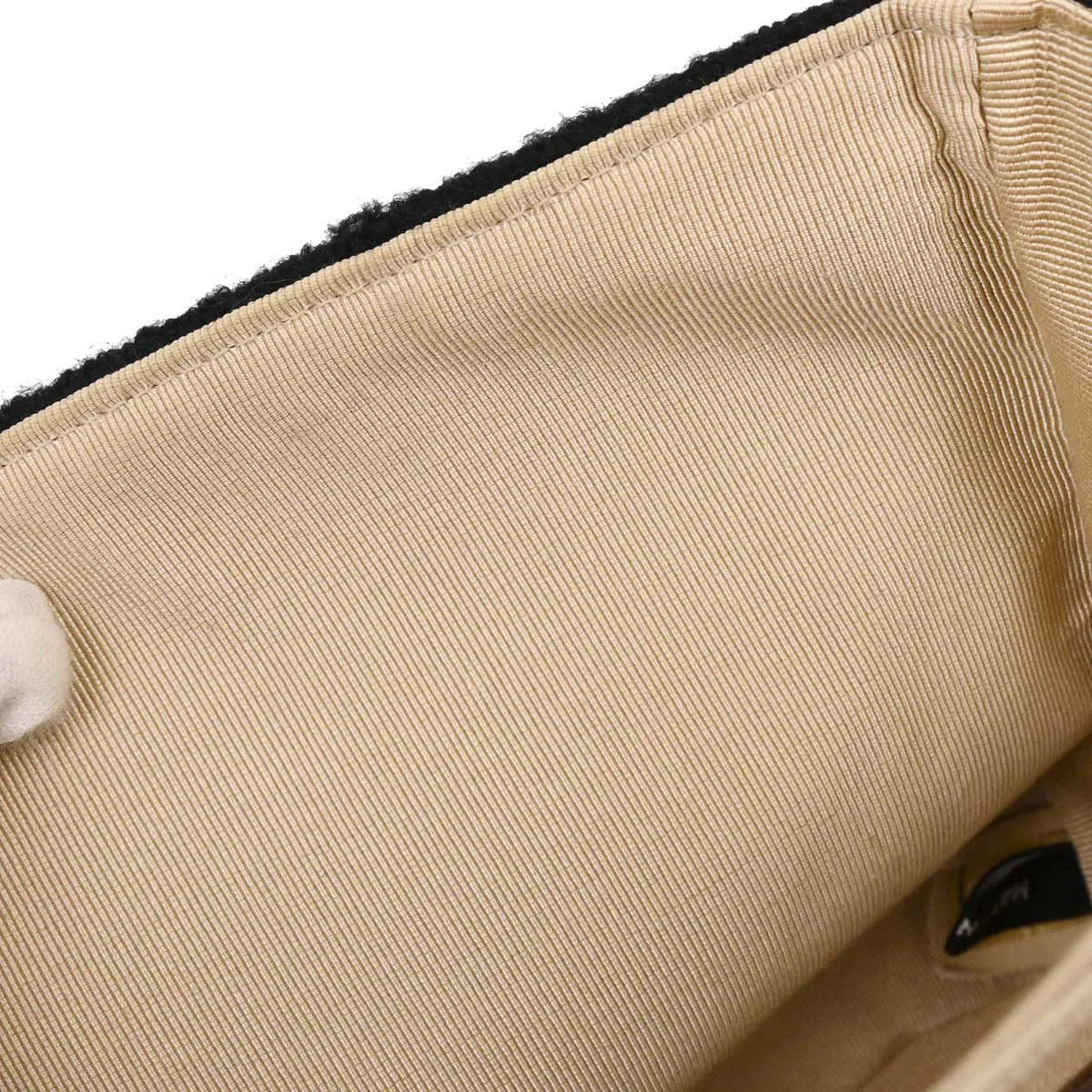 Chanel 1997-1999 Black Wool 2.55 Choco Bar Shoulder Bag - Image 9