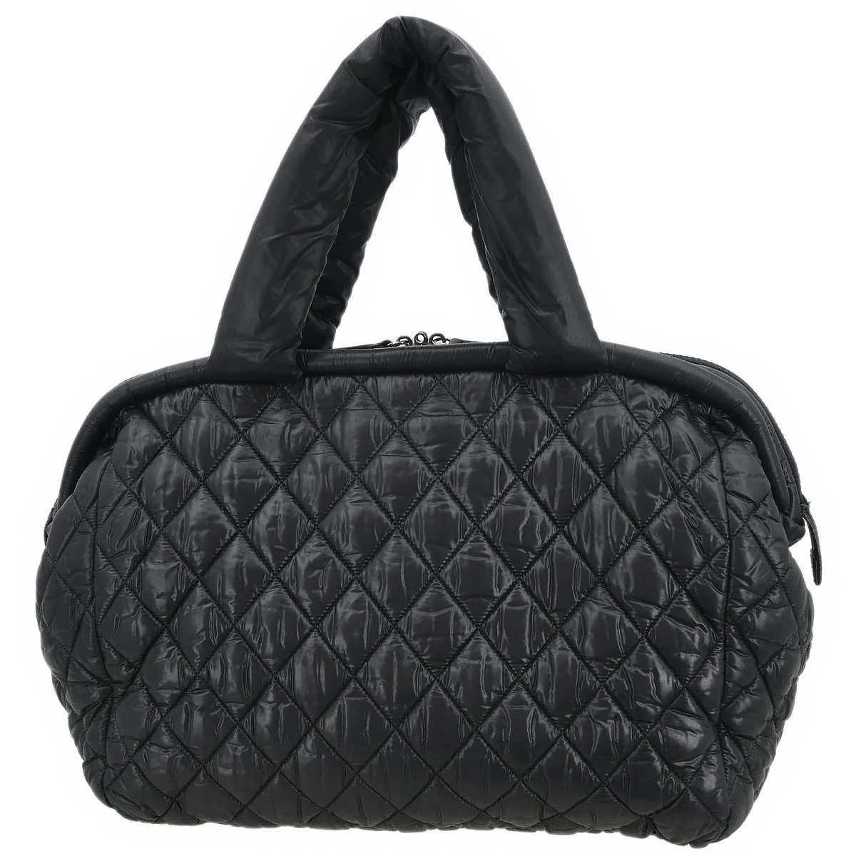 Chanel 2011 Black Nylon Coco Cocoon Bowling Bag Handbag - Image 2