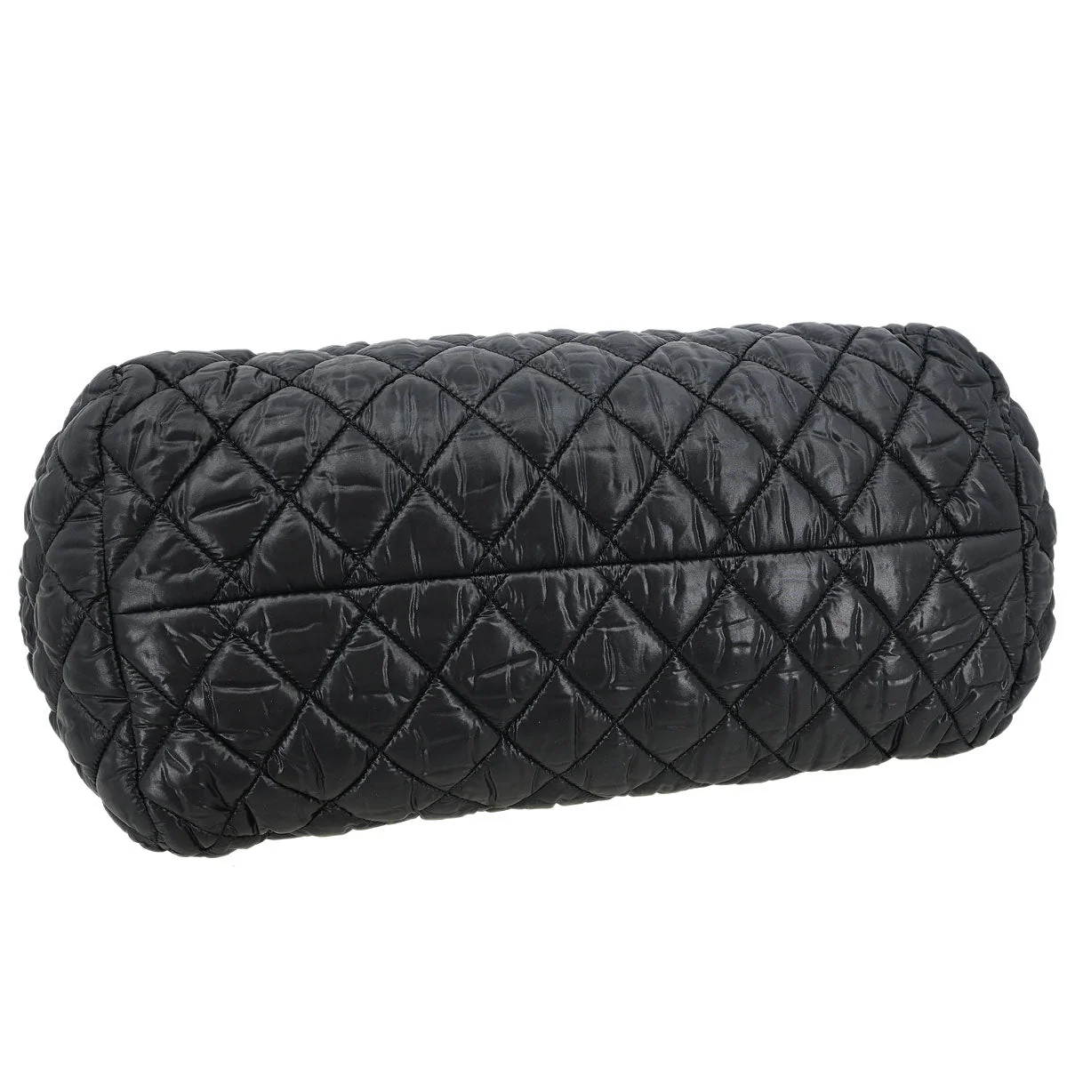 Chanel 2011 Black Nylon Coco Cocoon Bowling Bag Handbag - Image 3
