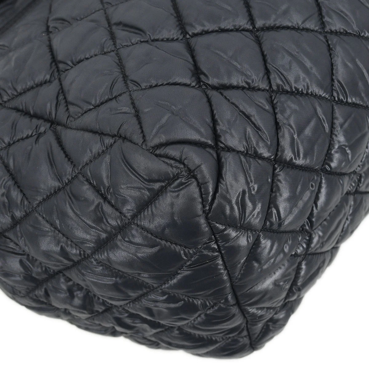 Chanel 2011 Black Nylon Coco Cocoon Bowling Bag Handbag - Image 4
