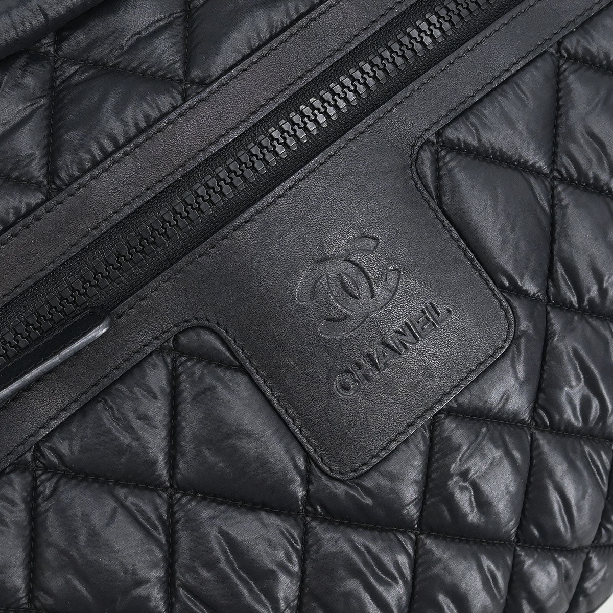 Chanel 2011 Black Nylon Coco Cocoon Bowling Bag Handbag - Image 5
