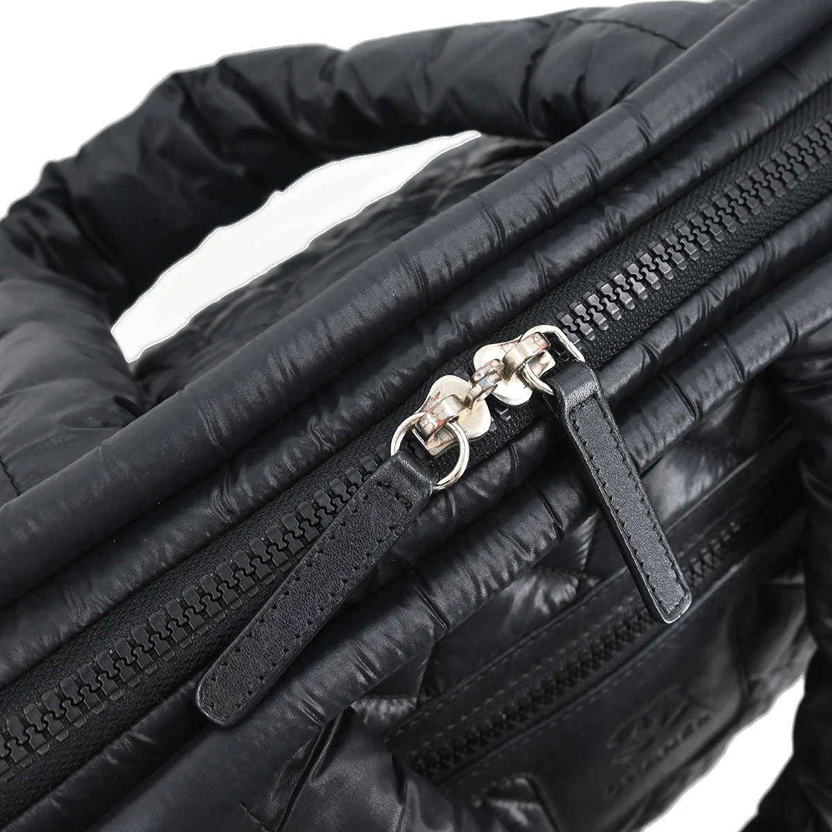 Chanel 2011 Black Nylon Coco Cocoon Bowling Bag Handbag - Image 6