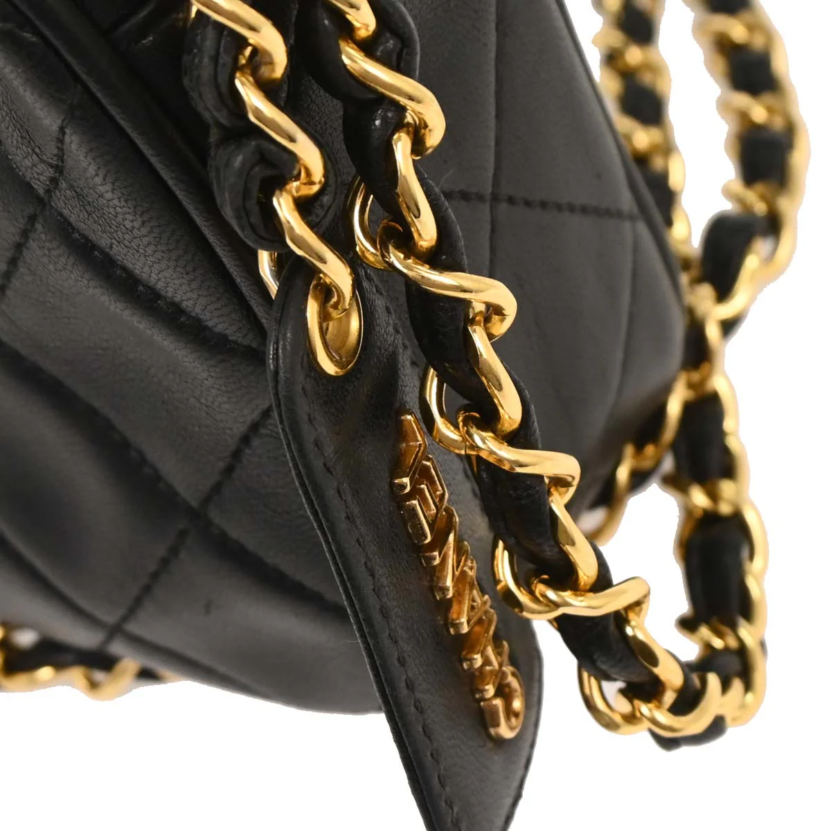 Chanel 1994-1996 Black Lambskin Camera Bag Mini - Image 5