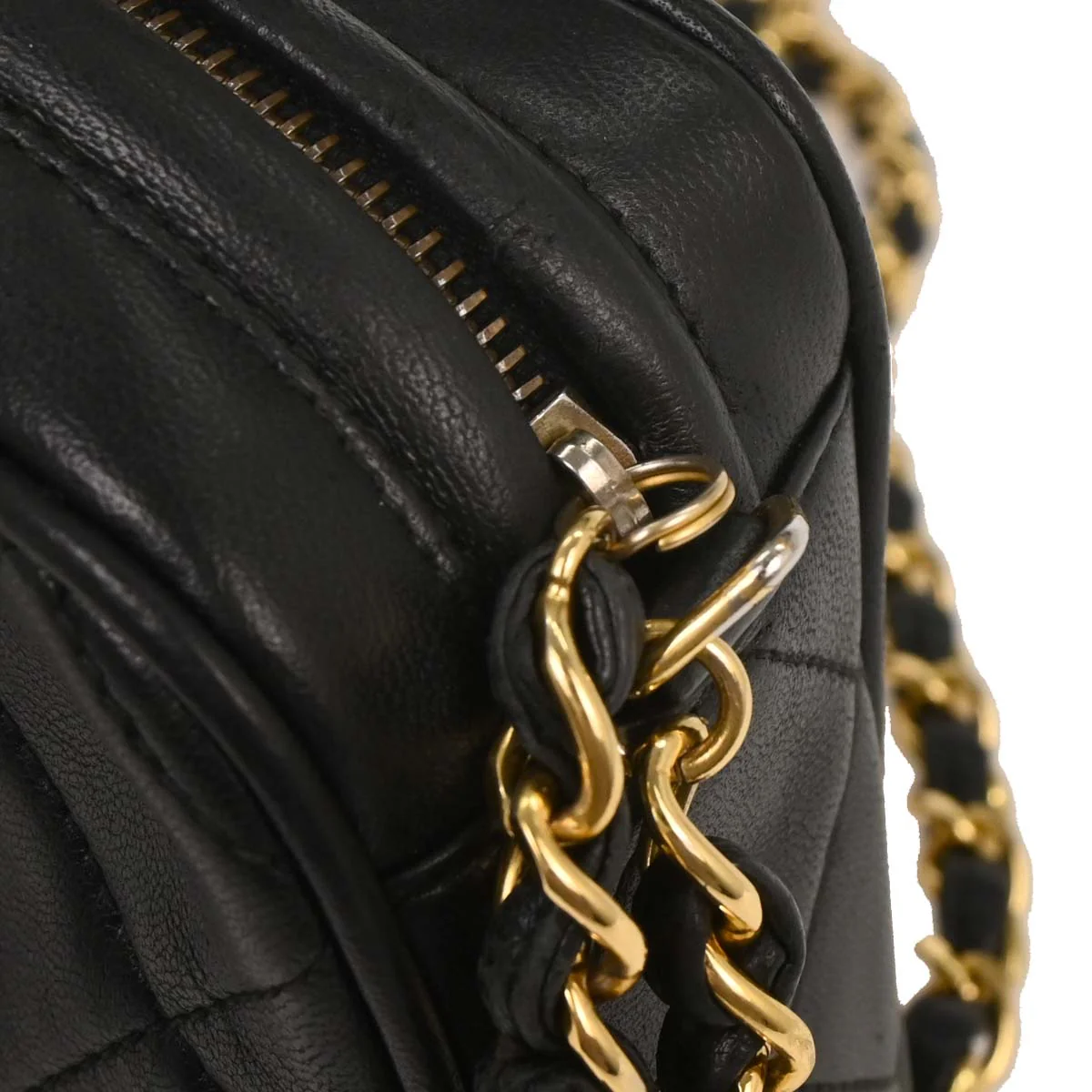 Chanel 1994-1996 Black Lambskin Camera Bag Mini - Image 6