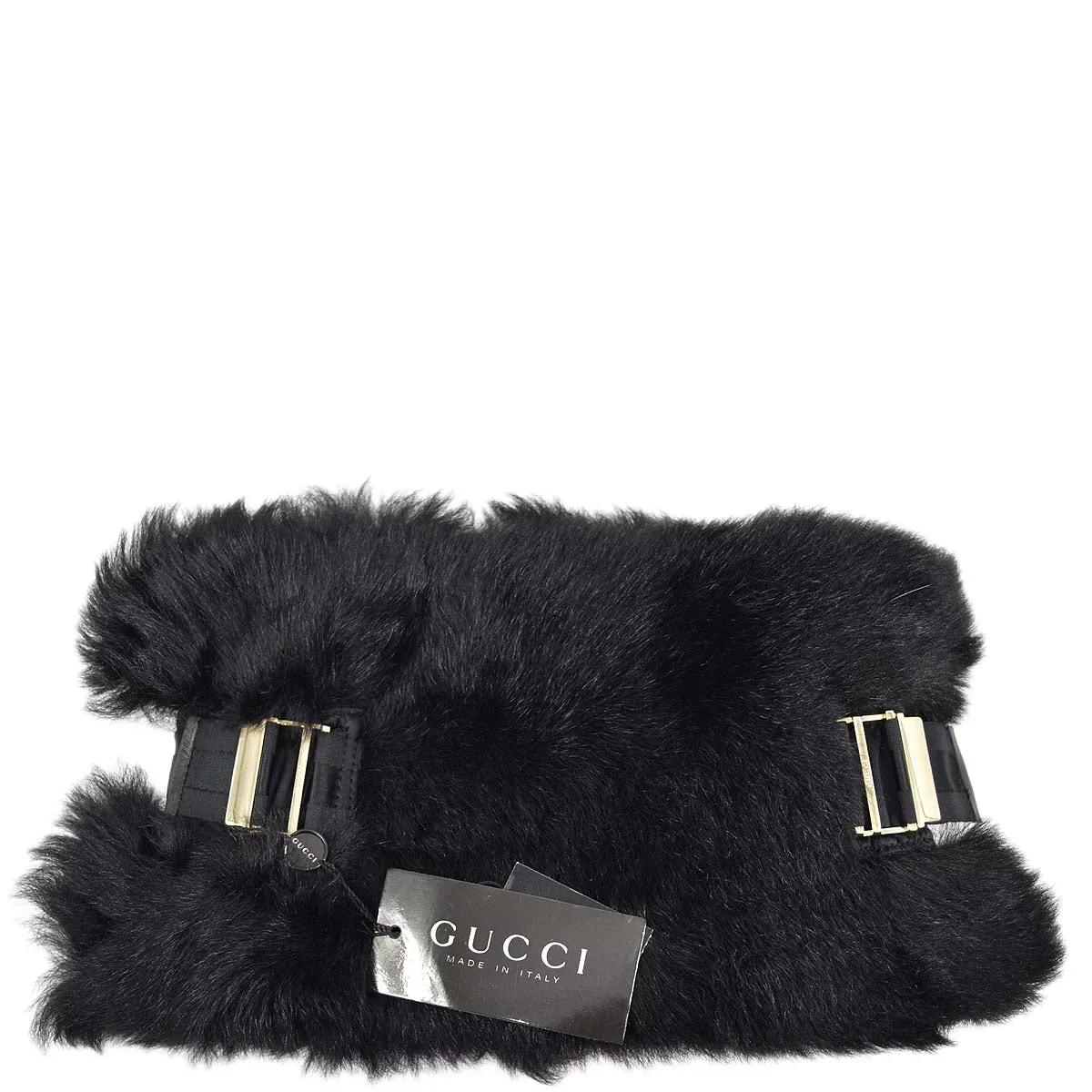 Gucci Fur Belt Black