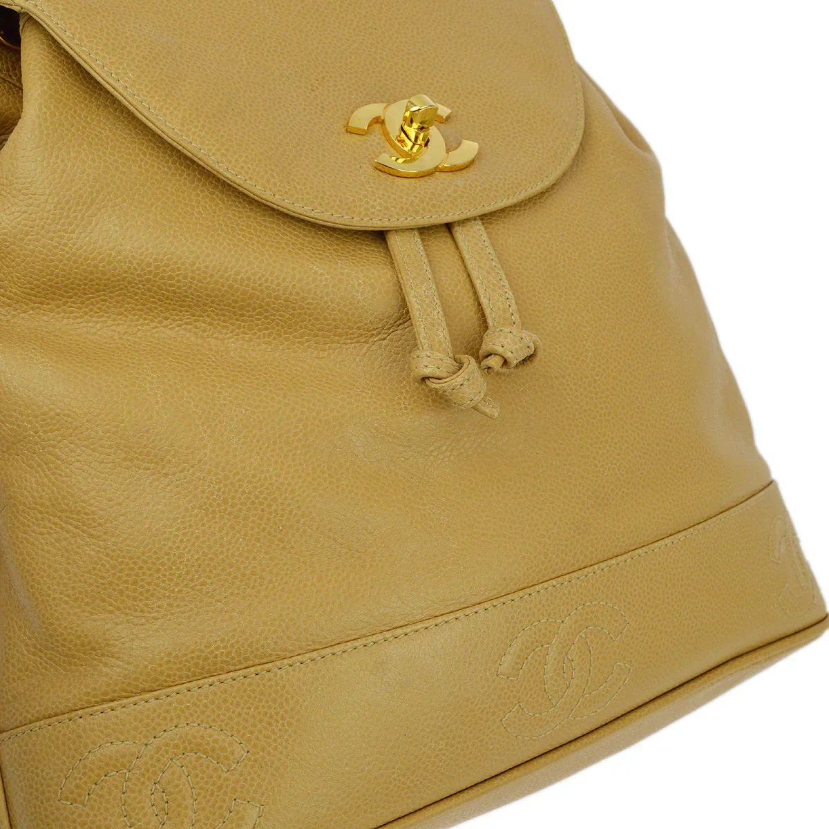 Chanel 1994-1996 Caviar Triple CC Backpack - Image 6