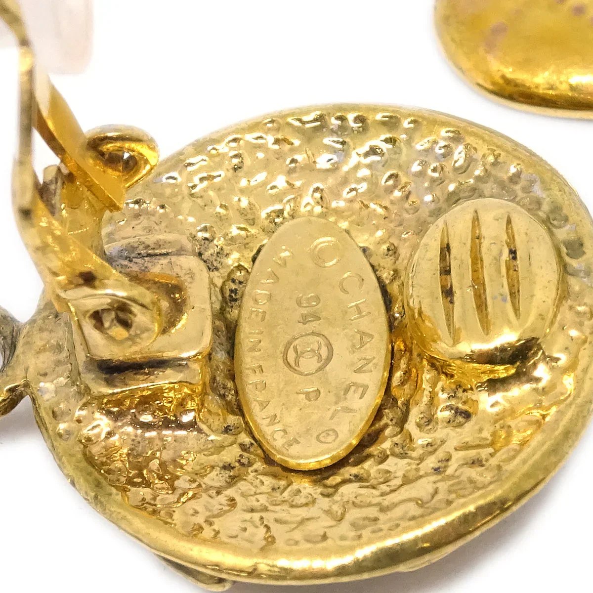 Chanel Dangle Earrings Clip-On Gold 94P - Image 4