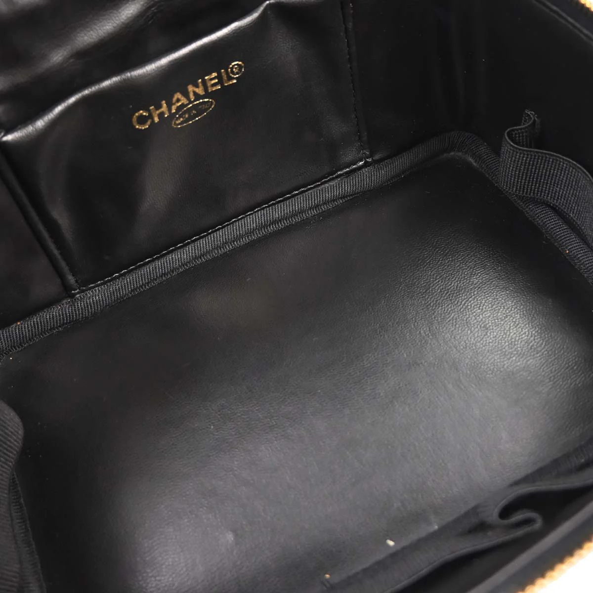 Chanel 1997-1999 Black Caviar Vanity Handbag - Image 8