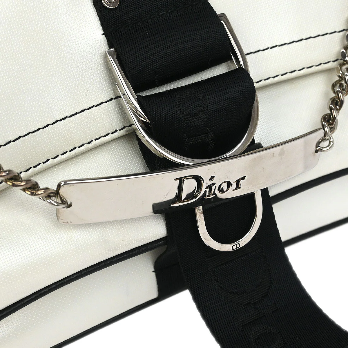 Christian Dior 2003 White Black Hardcore Shoulder Bag - Image 4