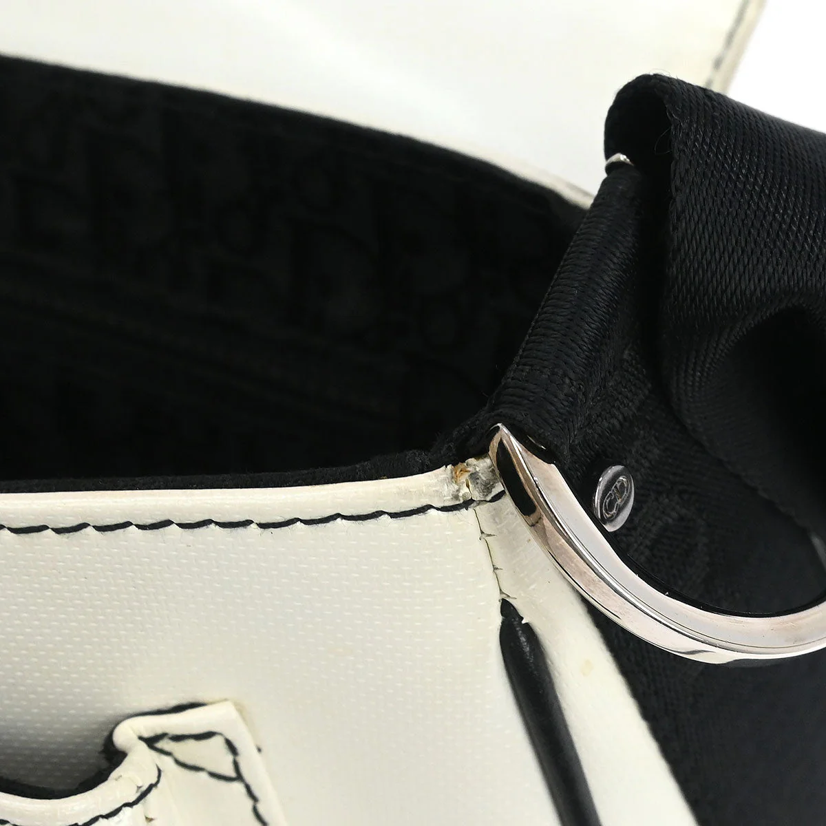 Christian Dior 2003 White Black Hardcore Shoulder Bag - Image 9
