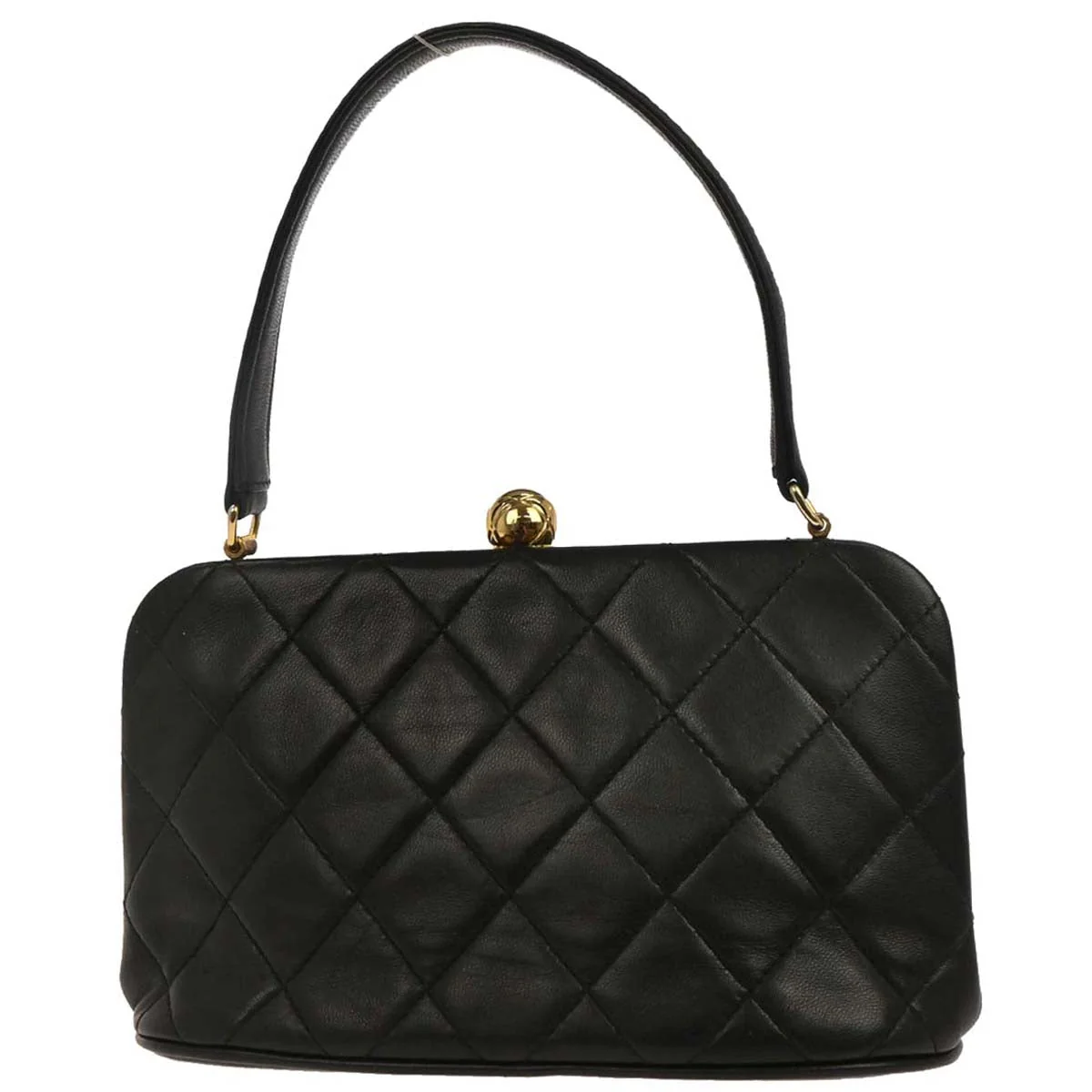 Chanel Black Lambskin Handbag - Image 2